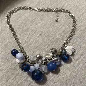 Elegant Blue and Silver Necklace